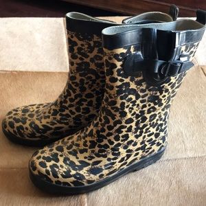 Leopard Print Rainboots